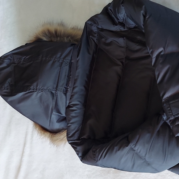 Kenneth Cole NY Mocha Faux Fur Detachable Hood Down Filled Full Zip Puffer Coat - Picture 8 of 13